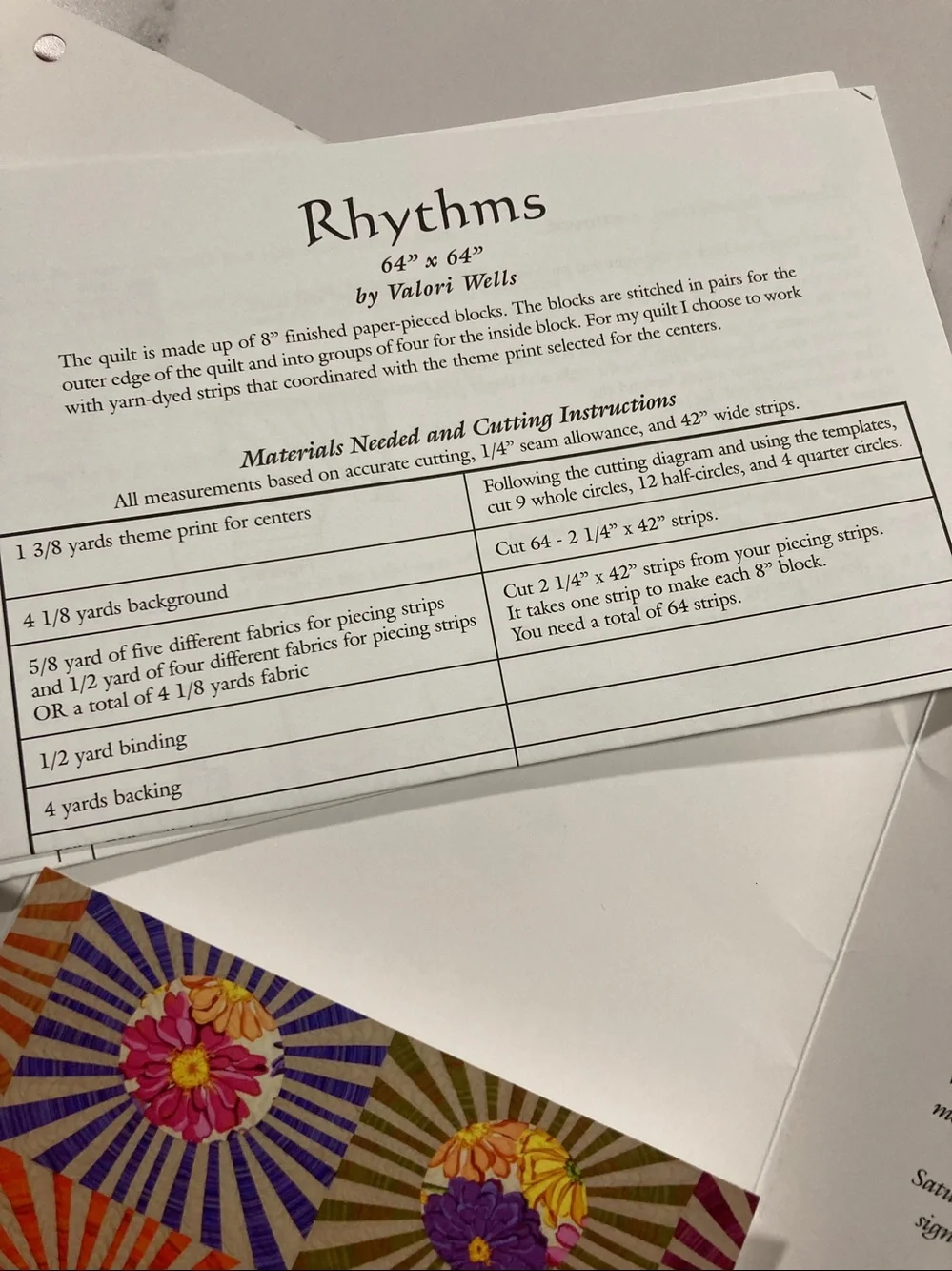 Rhythms by Valori Wells designs quilt pattern stitchin post y2k vintage